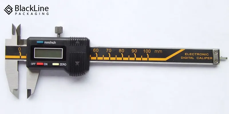 Get exact packaging measurements with a digital caliper